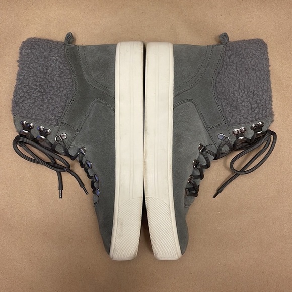 Marc Fisher Gray Ankle Boots with Cream Sole - Picture 5 of 8